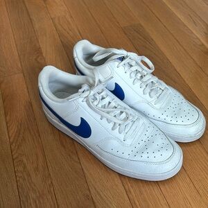 Size 10 Nike White and Blue Air Forces